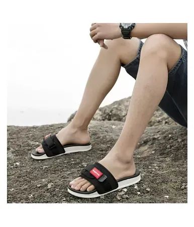 Supreme slippers black on sale