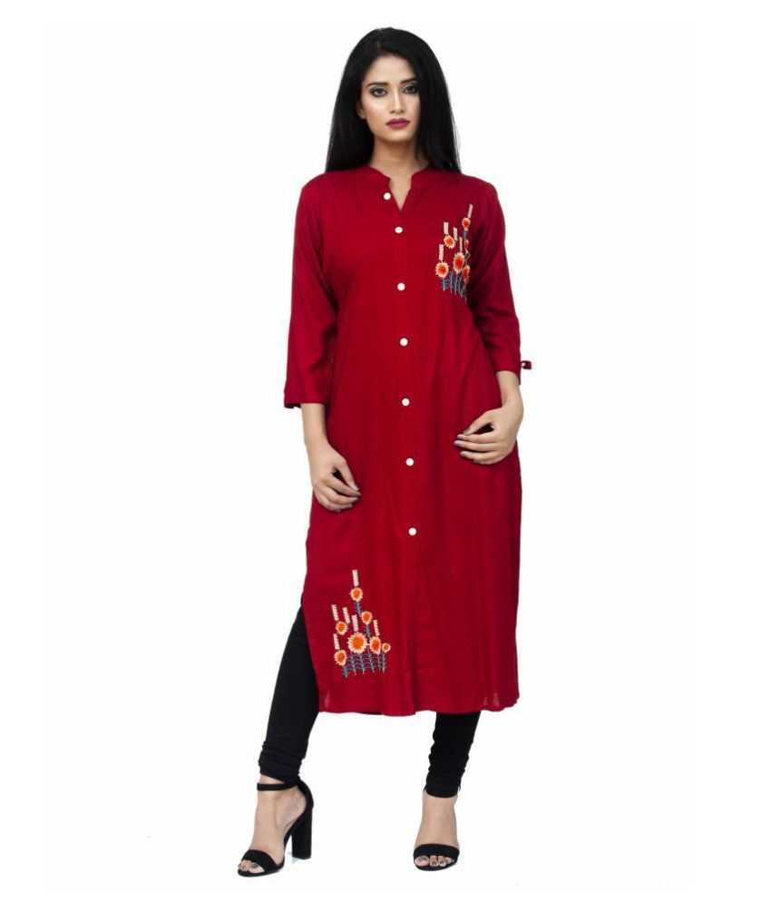 Ethnic Girls Maroon Rayon Straight Kurti Buy Ethnic Girls Maroon Rayon Straight Kurti Online At Best Prices In India On Snapdeal The latest collection of rayon, cotton, silk & georgette kurtis at the best price! ethnic girls maroon rayon straight kurti