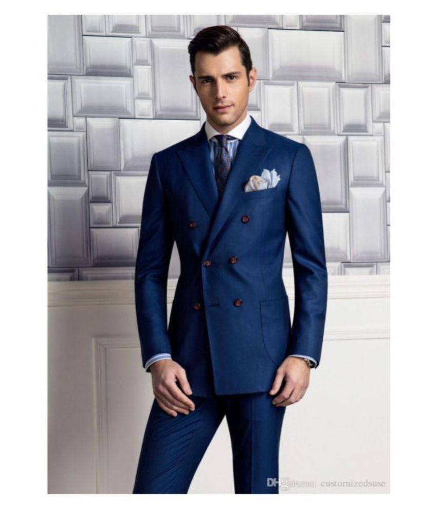 Dmor Navy Poly Blend Suit Lengths - Buy Dmor Navy Poly Blend Suit ...