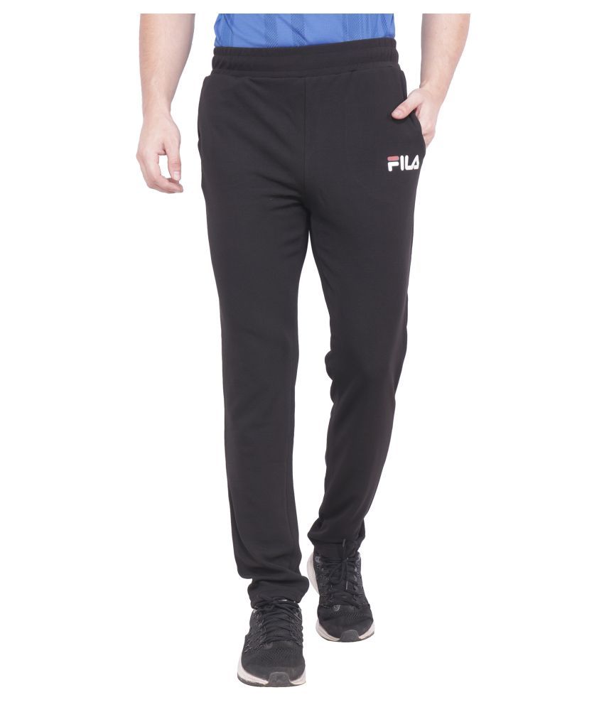 fila solid men's track pants