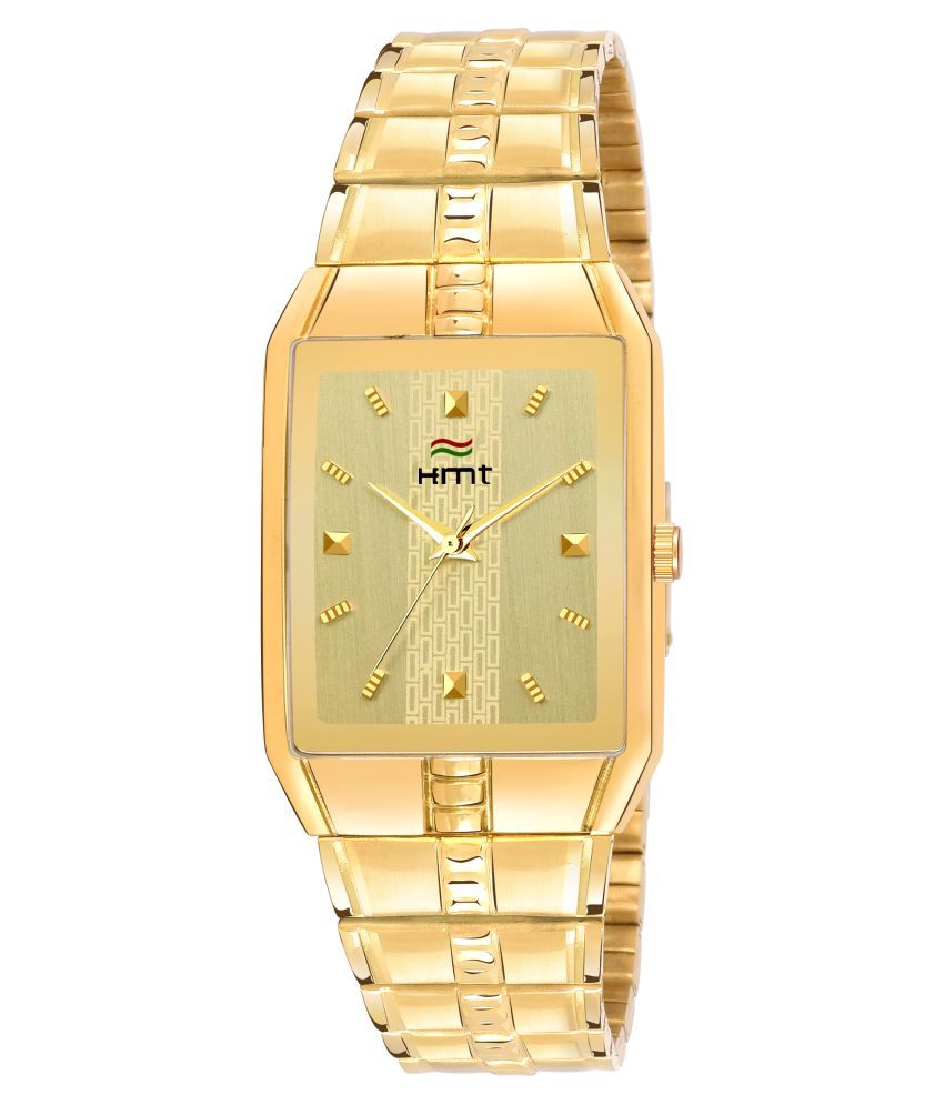     			Hemt HM-GSQ006-GLD-GLD Metal Analog Men's Watch