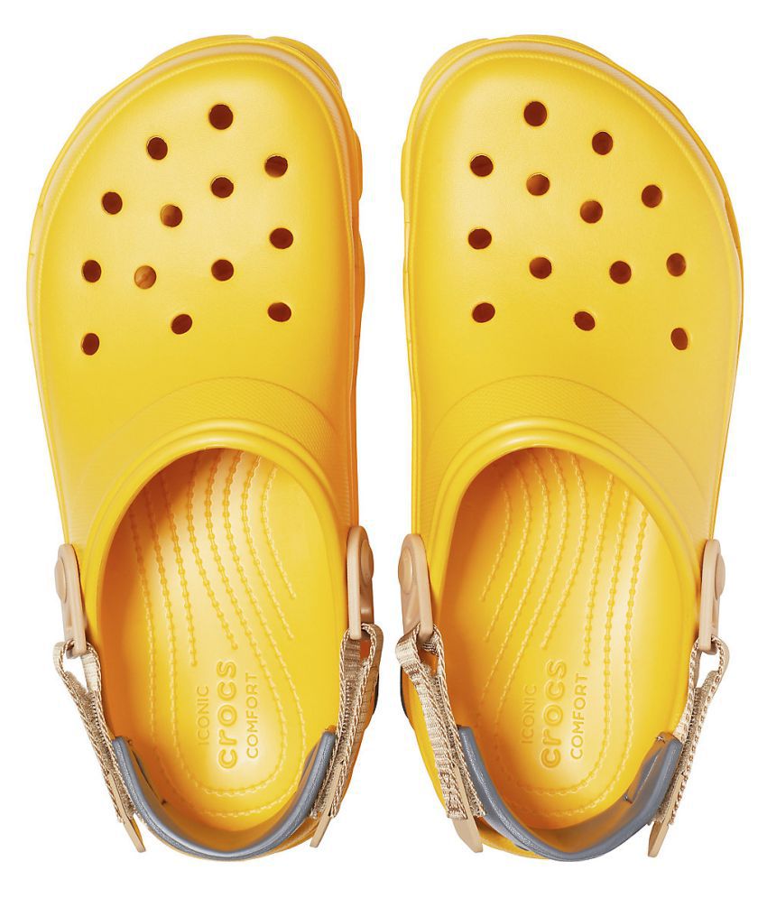 Crocs Roomy Fit Yellow Croslite Floater Sandals - Buy Crocs Roomy Fit ...