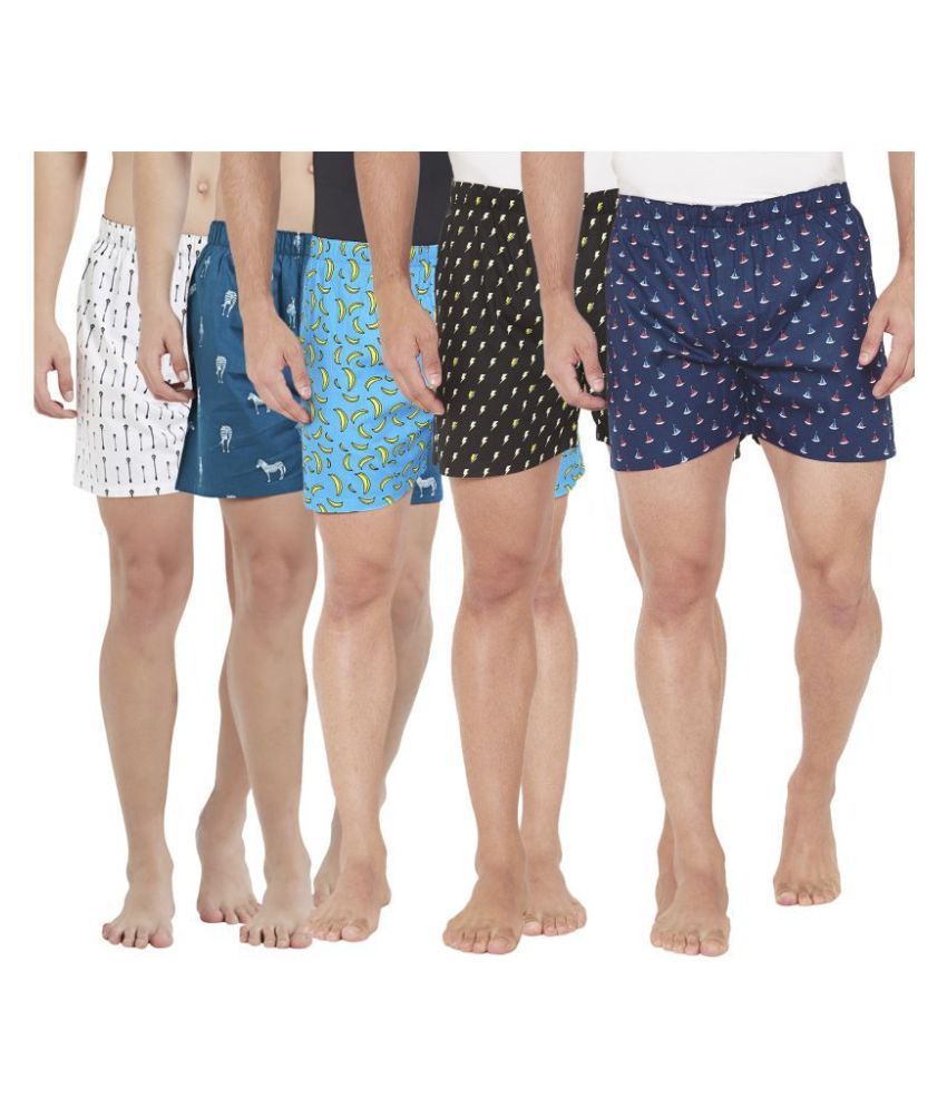     			XYXX Pack of 5 Cotton Boxers For Men's ( Multi )