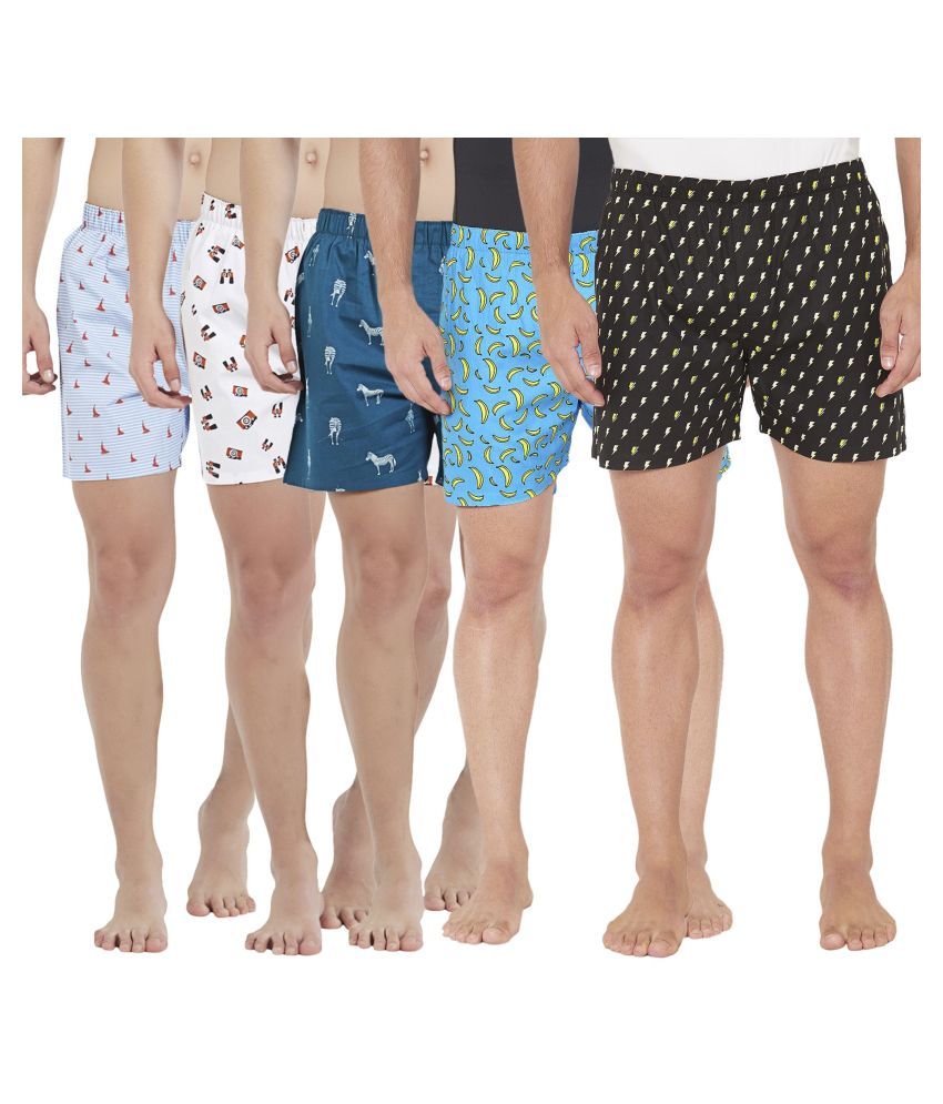     			XYXX Pack of 5 Cotton Boxers For Men's ( Multi )