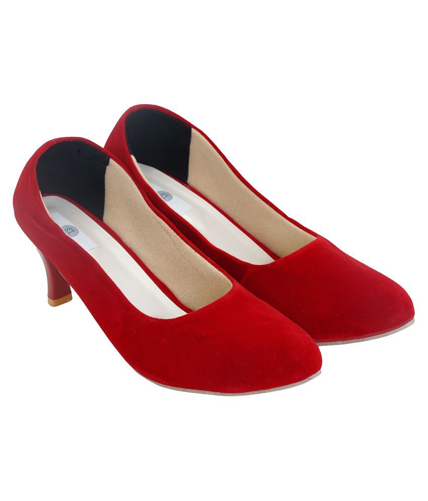 red block heels cheap