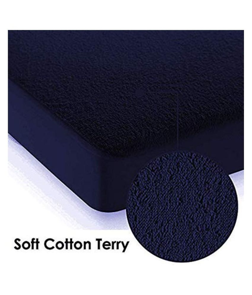 MR Brothers Blue Cotton Mattress Protector Buy MR Brothers Blue