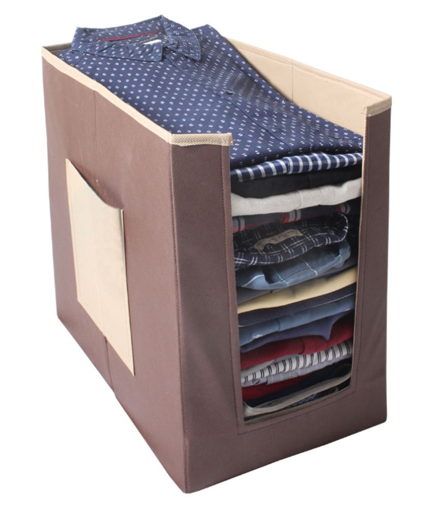     			PrettyKrafts Shirt Stacker Closet Organizer - Shirts and Clothing Organizer - Exile - (Big) -BeigeBrown