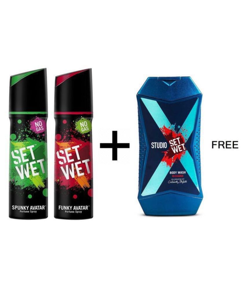 Set Wet Perfume, 120ml (Spunky & Funky Avatar) with Free Set Wet Body