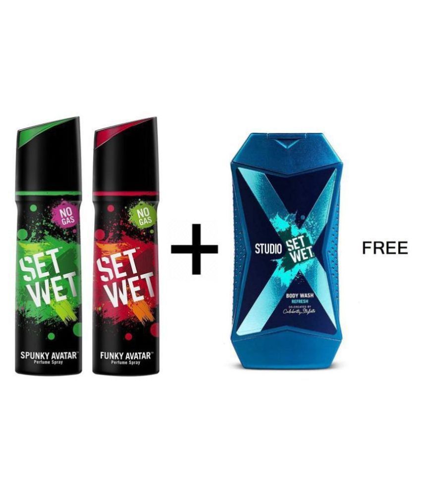 Set Wet Perfume, 120ml (Spunky & Funky Avatar) with Free Set Wet Body