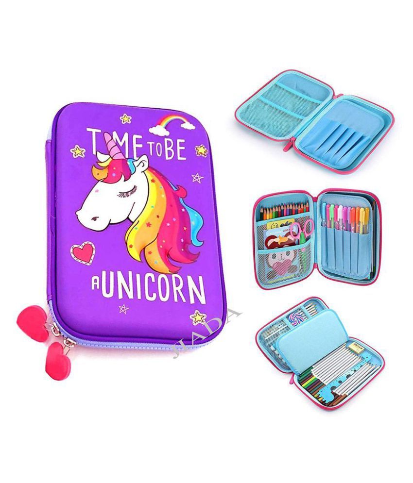 Gifthouse Unicorn Pencil Box Large Capacity Hardtop EVA Pencil pouch ...