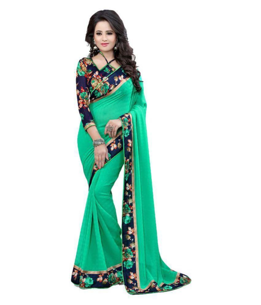 haldi green saree