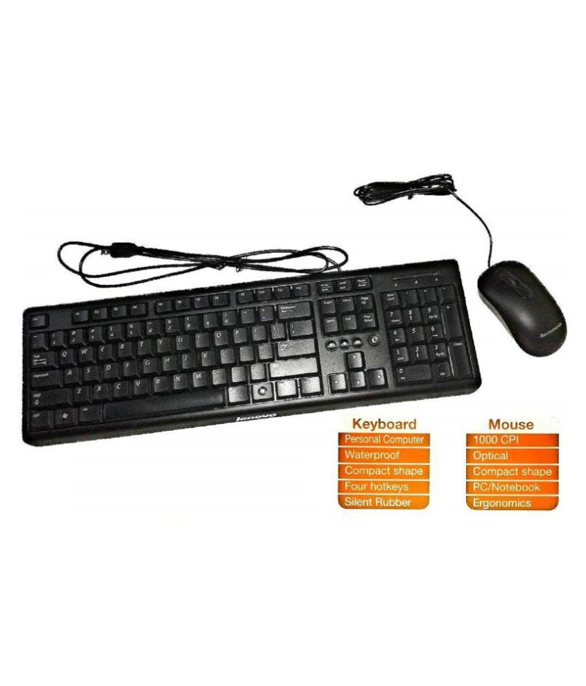 Lenovo km 4802 Black USB Wired Desktop Keyboard - Buy Lenovo km 4802 Black  USB Wired Desktop Keyboard Online at Low Price in India - Snapdeal