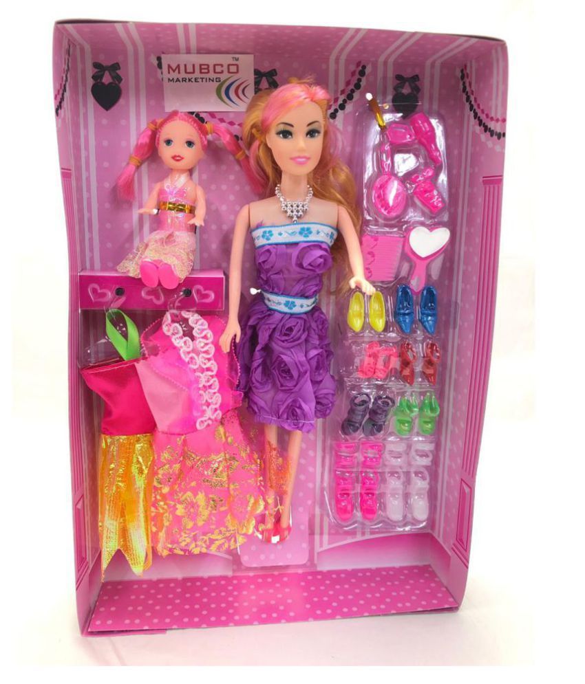 mini barbie doll set