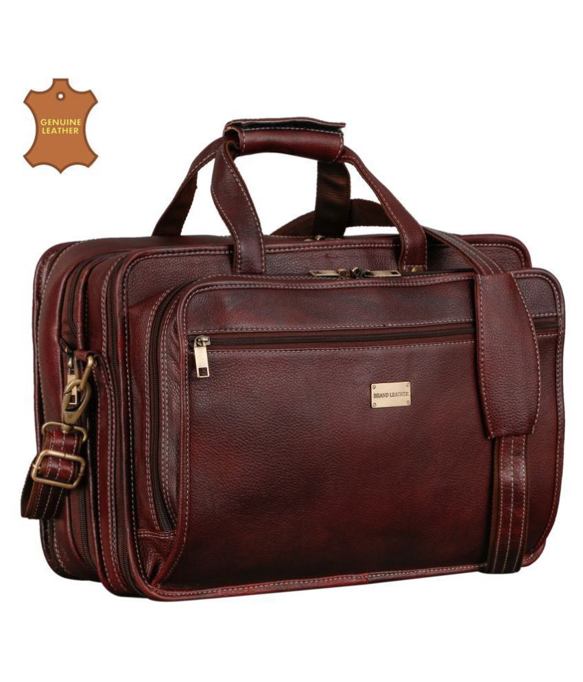 Brand Leather Brown Leather Office Bag