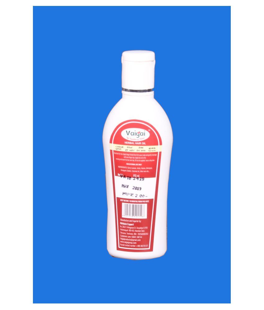 Vaigai Herbal Hair Oil 100 Ml Buy Vaigai Herbal Hair Oil 100 Ml At Best Prices In India Snapdeal