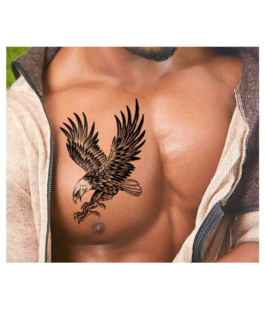 Tribal Black 3D Hawk Eagle Temporary waterproof tattoos For Men  Women   Amazonin Beauty