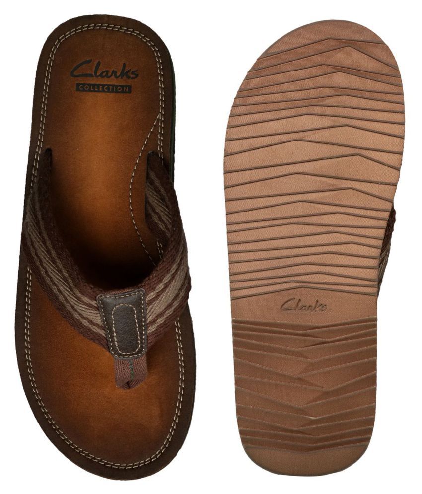 Clarks Brown Thong Flip Flop Price in India- Buy Clarks Brown Thong ...