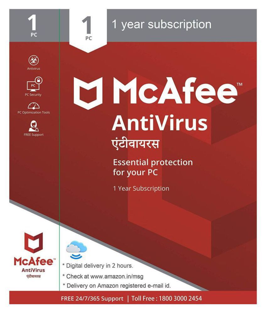 mcafee antivirus one year price