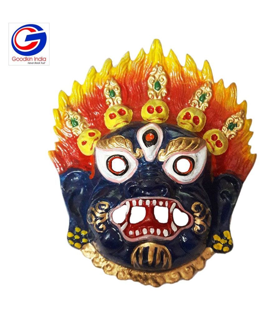 Goodkin Home Entrance wall Hanging Metal Mahakal Face Mask Nazar Battu