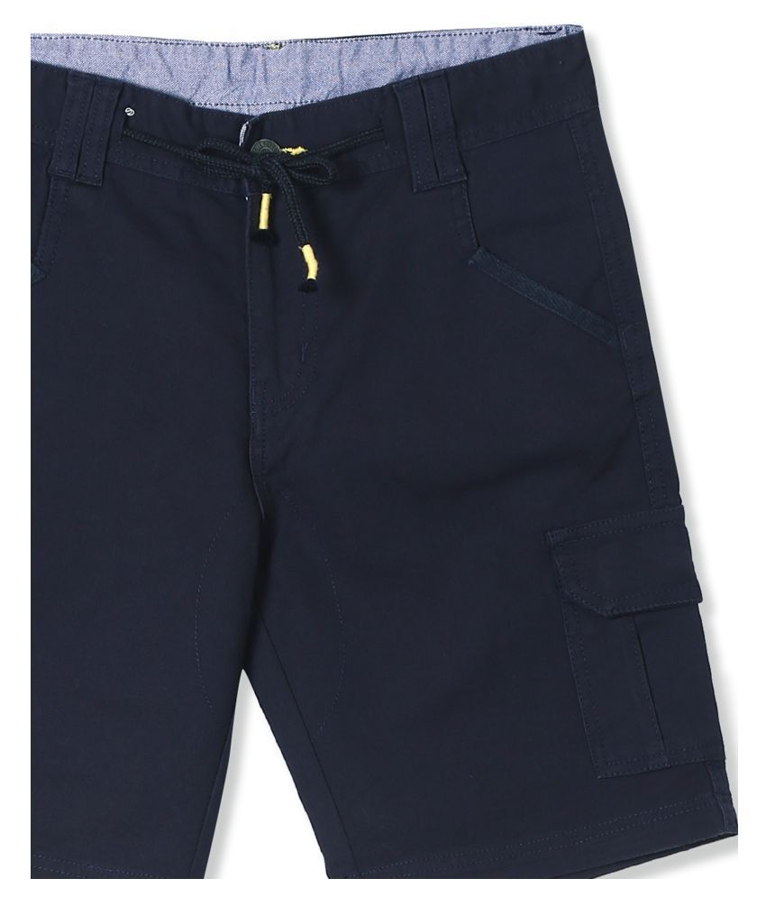 full blue cargo shorts