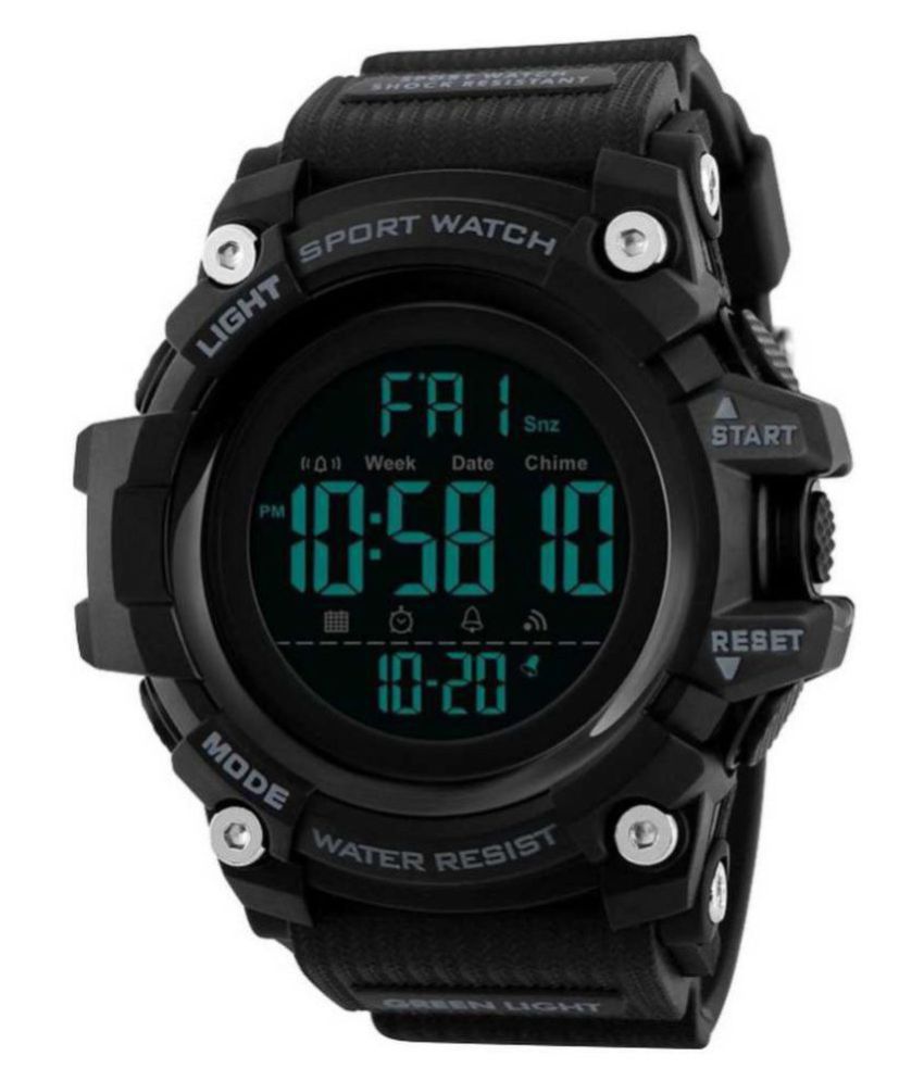 Skmei 1384 Black Silicon Digital Men's Watch