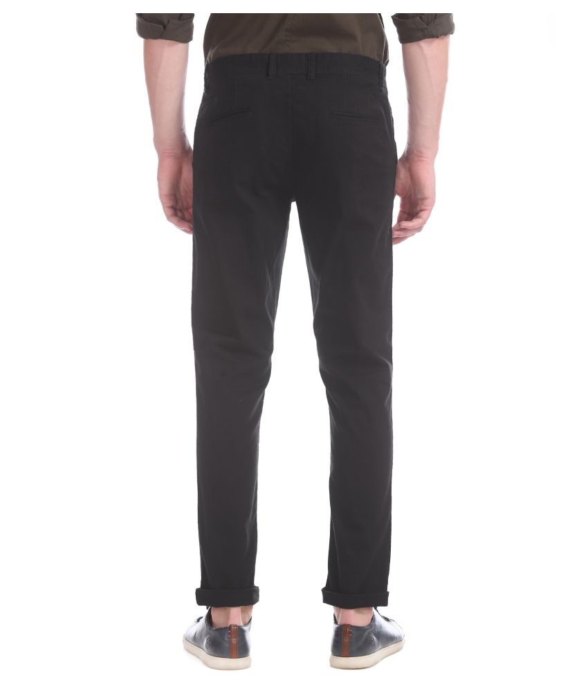 black slim fit trousers womens