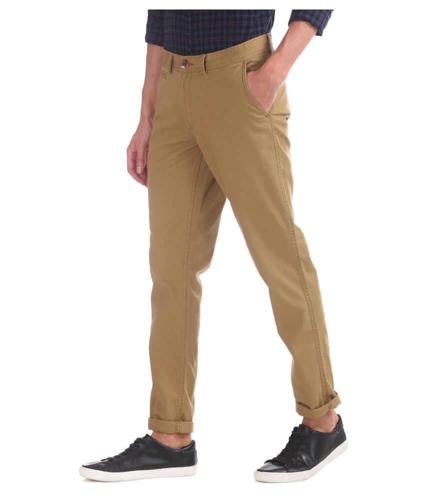 Cherokee Brown Slim -Fit Trousers - Buy Cherokee Brown Slim -Fit ...