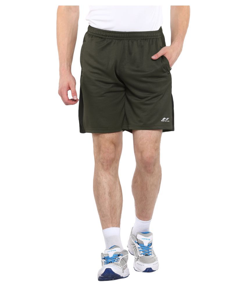     			Nivia Green Polyester Fitness Shorts