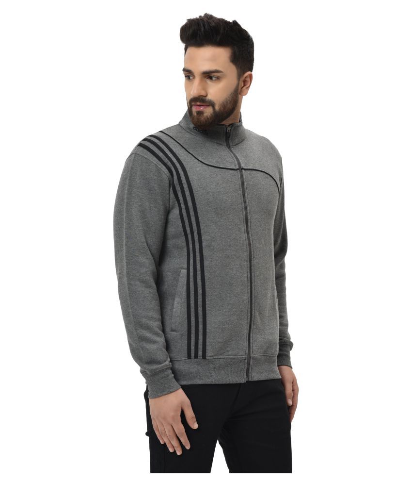 Adidas Grey Fleece Jacket - Buy Adidas Grey Fleece Jacket Online at Low ...