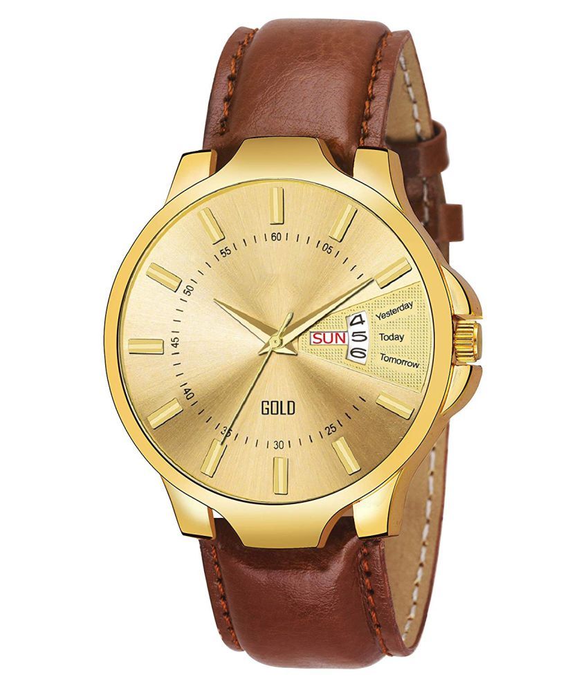 men fashion ex306 blue leather analog men's watch