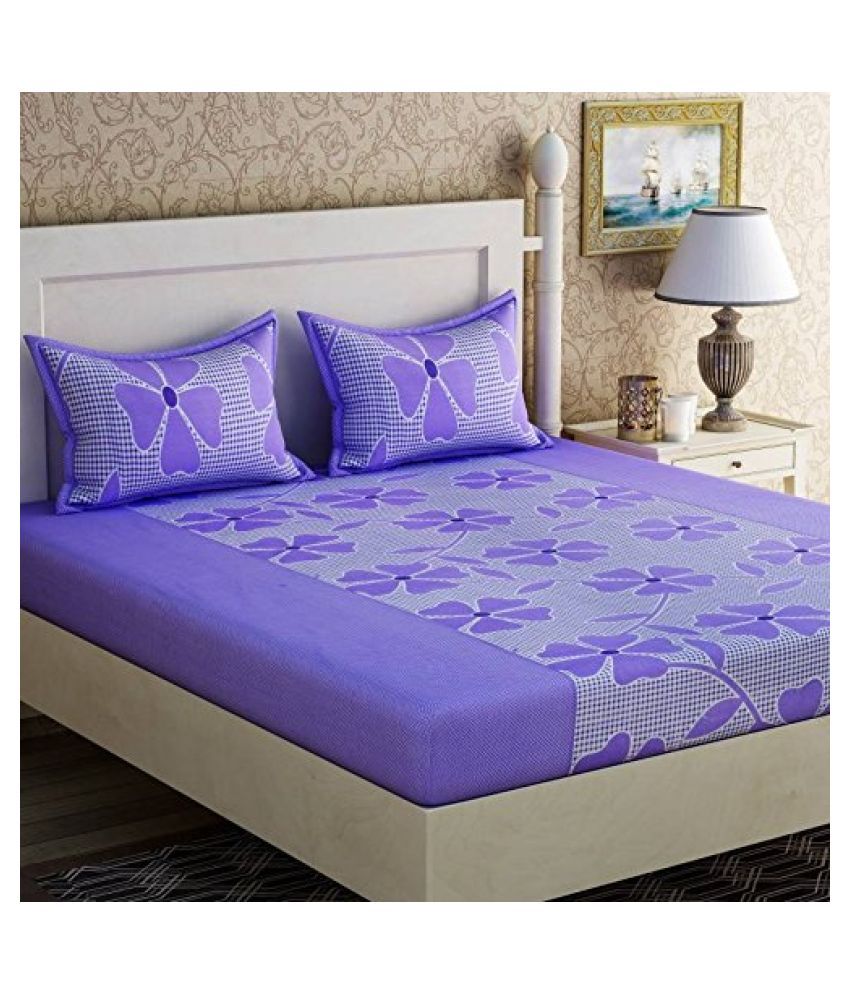 Decor Prime Cotton Double Bedsheet with 2 Pillow Covers Buy Decor