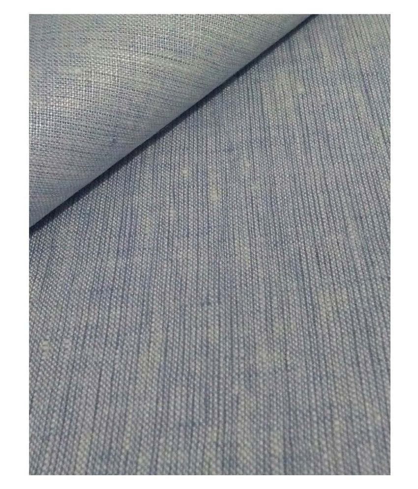 NS Fabric Blue Linen Unstitched Shirt pc