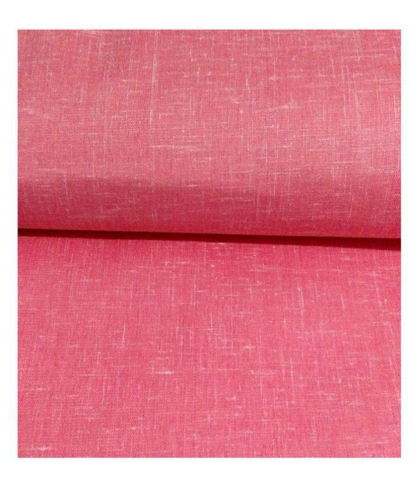 NS Fabric Pink Cotton Blend Unstitched Shirt pc