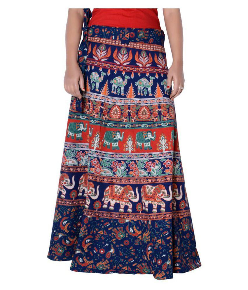     			Sttoffa Cotton Wrap Skirt - Blue