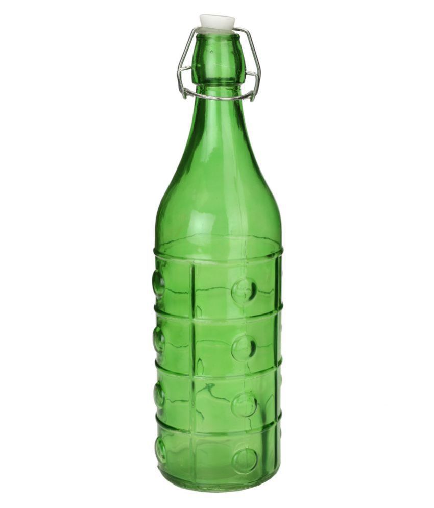     			Somil Glass Water Bottle, Green, Pack Of 1, 1000 ml