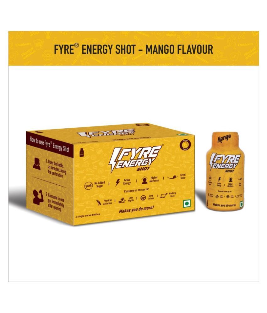Fyre Energy Shot Mango Energy Drink 360 mL Buy Fyre Energy Shot Mango