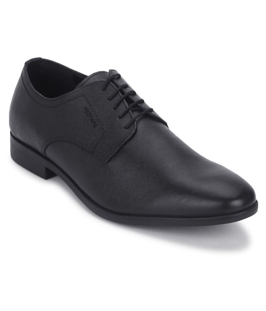 red tape black derby formal shoes