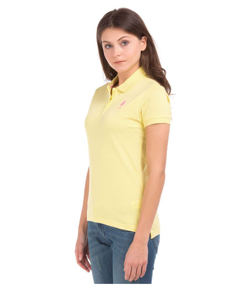 Buy U.S. Polo Assn. Cotton Yellow Polos Online at Best Prices in India ...