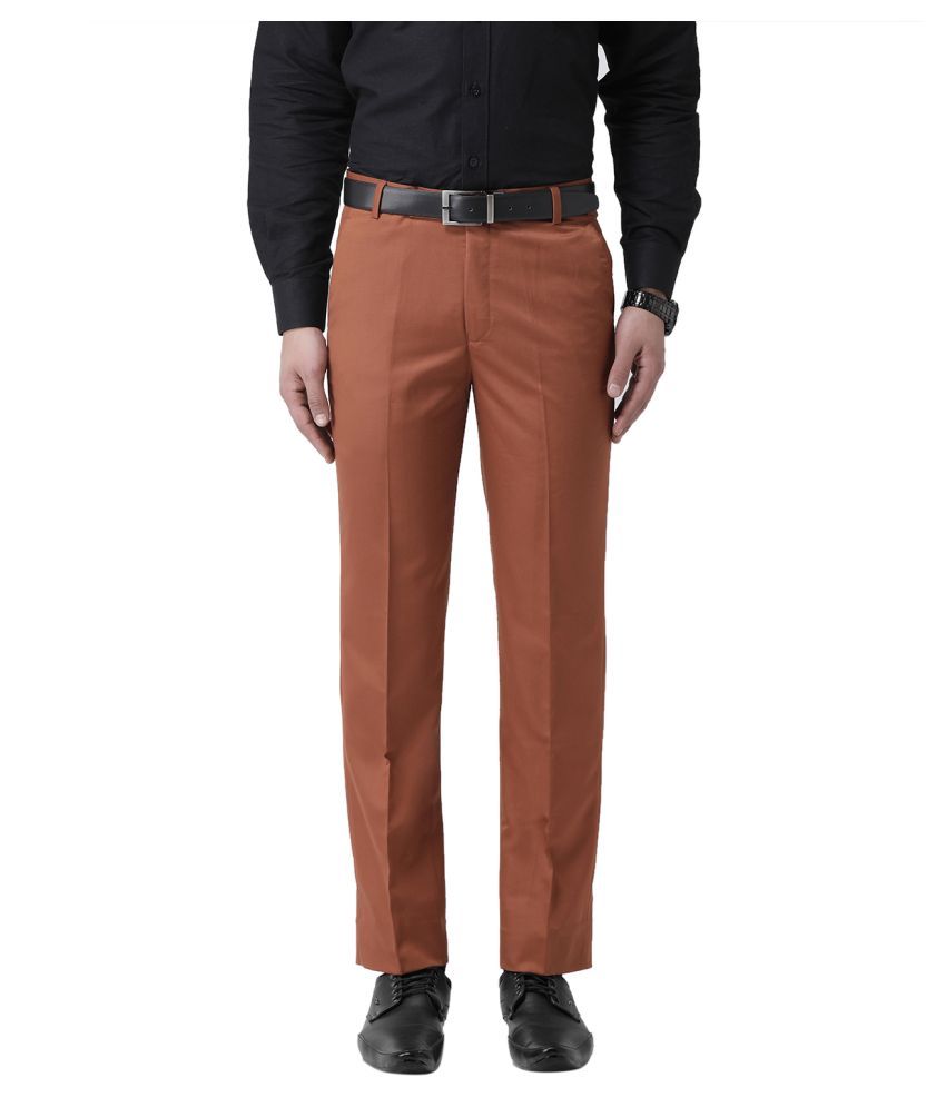     			Hangup Brown Regular -Fit Trousers