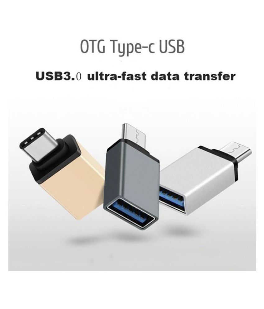 USB Type C Male to USB 3.0 Female OTG Adapter for all smartphones Samsung Vivo Oppo Mi Xiaomi Realme Moto
