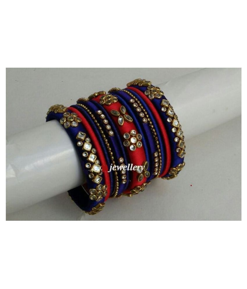 blue and red bangles