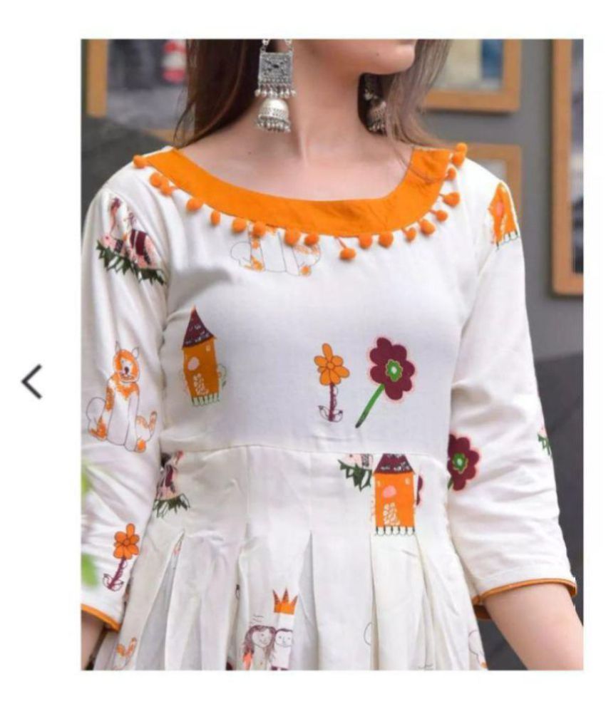 rayon short frock design