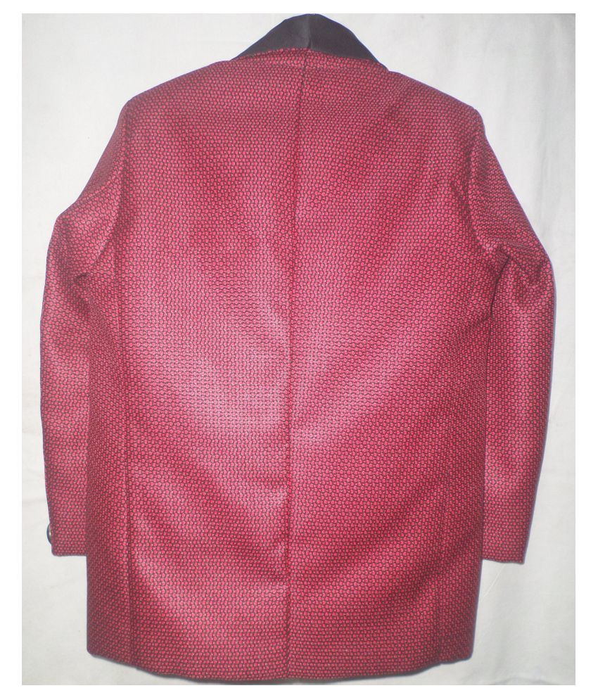 red and black coat pant