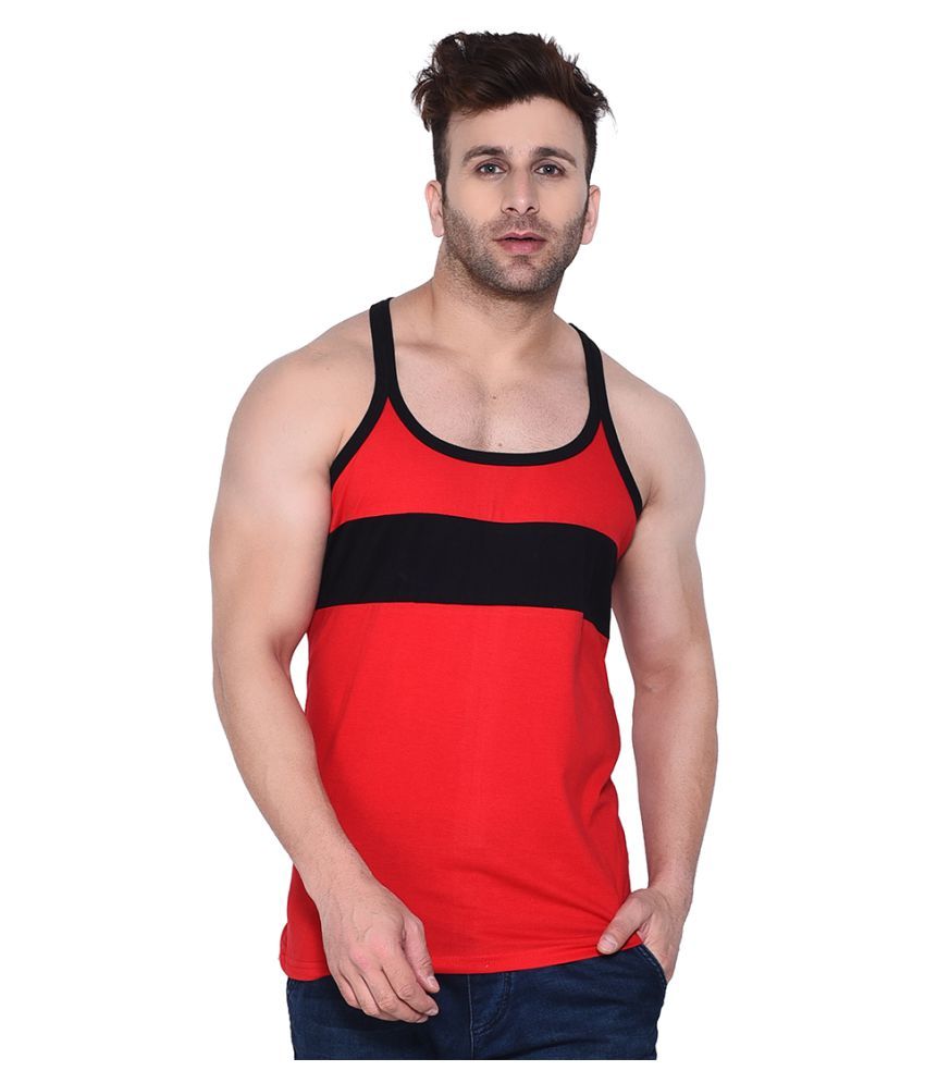     			Tfurnish Rough Red Sleeveless Vests Single