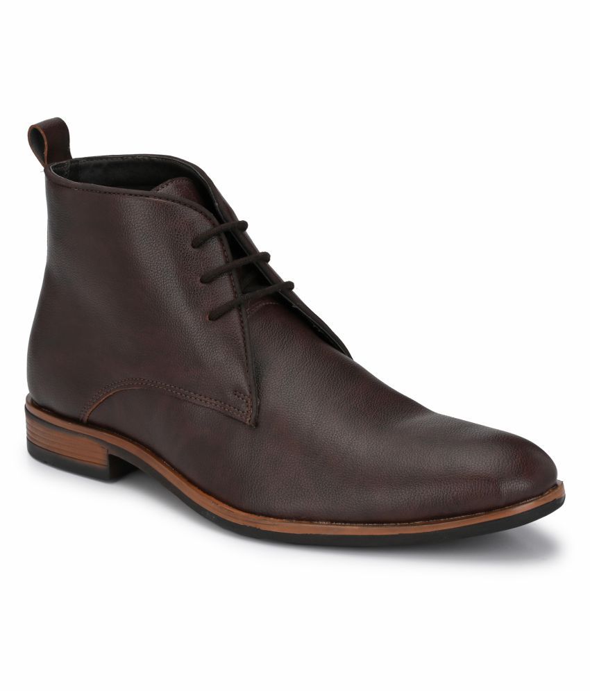     			SHENCES Brown Casual Boot