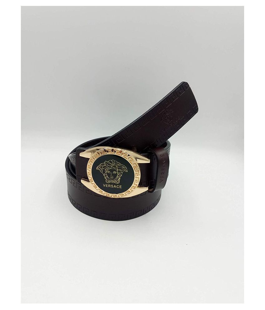 VERSACE BELT Brown Leather Casual Belt Buy Online at Low Price in