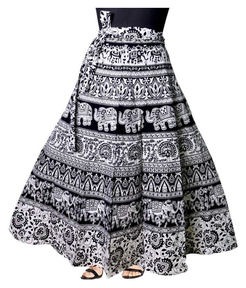     			Kismat Collection Cotton A-Line Skirt - Multi Color