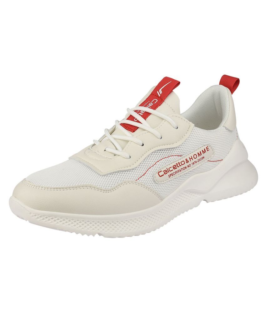calcetto white shoes