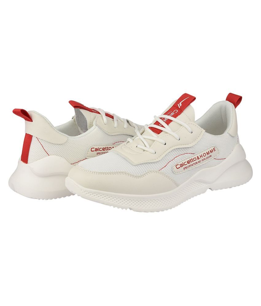 calcetto white shoes