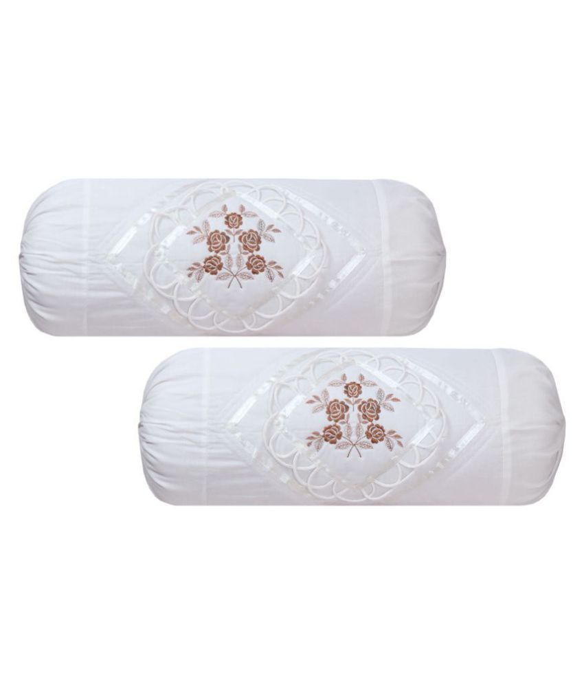MAHALUXMI COLLECTION Set of 2 Cotton Bolster Covers